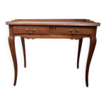 Table bureau en bois naturel style louis xv
