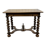 Table bureau en noyer de style louis xiii datant du 19me sicle