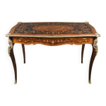 Table bureau en palissandre et marqueteries, �poque napol�on iii