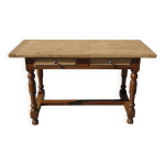 Table bureau rustique en chne massif