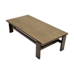 Table à café en bois massif de wenge asymétrique des années 1960 Table à café en bois massif de wenge asymétrique des années 1960
