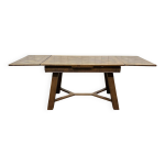 Table en chêne des années 1930 avec 2 allonges Table en chêne des années 1930 avec 2 allonges