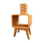 Table de chevet avec lampe