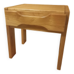 Table de chevet regain en orme massif