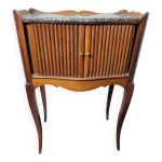 Table de chevet  rideau style louis xv en merisier