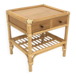 Table de chevet en rotin, dux, sude, 1960