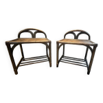 Tables de chevets en rotin vintage rochebobois