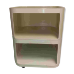 Table de chevet vintage de anna castelli, kartell mod. 4970 srie componibili