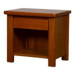 Table de chevet vintage en orme massif, 1980 Table de chevet vintage en orme massif, 1980