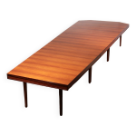 Table de confrence en teck xxxl du milieu du sicle de volvo stockholm 1960 de nk inredning stockhlom ...