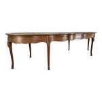 Table console ou table de bibliothque de style louis xv en chne sculpt, vers 1880
