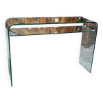 Table console design en verre trempé thermoformé Table console design en verre trempé thermoformé