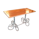 Table console fer forgé et marbre Table console fer forgé et marbre