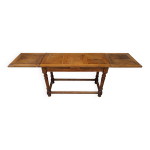 Table console rustique à rallonges en chêne début 20ème Table console rustique à rallonges en chêne début 20ème