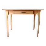 Table de cuisine ou bureau bois massif vintage 1980