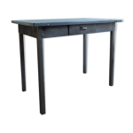 Table de cuisine en mtal plateau maill mouchet gris annes 40
