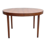 Table danoise ronde harry ostergaard pour randers mobelfabrik extensible teck 1960
