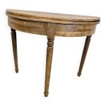 Table demi - lune en noyer