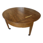 Table demi lune ovale en noyer