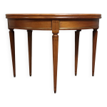 Table demi - lune style louis xvi en acajou et laiton dor� �poque fin xixeme