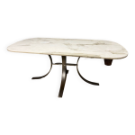 Table design marbre et métal ovale - rectangulaire Table design marbre et métal ovale - rectangulaire