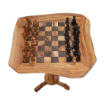 Table d'checs en bois d'olivier rustique jeu d'checs 19