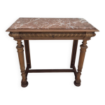 Table d'entre console style henri ii d'poque 19me en noyer massif