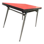 Table extensible en formica rouge, annes 60