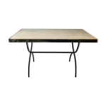 Table en fer forg et ciment