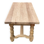 Table de ferme du 19ème rénovée en chêne massif 200cm Table de ferme du 19ème rénovée en chêne massif 200cm