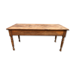 Table de ferme ancienne en cerisier  2 tiroirs et 1 tirette