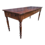 Table de ferme ancienne en cerisier massif  4 tiroirs