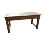 Table de ferme ancienne en chne peinte faux bois peinture ancienne.