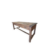 Table de ferme ancienne en orme massif