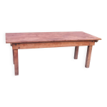 Table de ferme brutaliste table d'atelier en bois ancienne 200cm