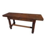 Table de ferme en chne avec abattants