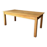 Table de ferme en chne massif + 1 rallonge