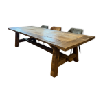 Table de ferme en chne massif ancien tower 303  110 cm