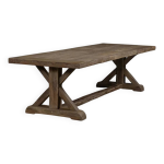 Table de ferme modèle cross 300 x 100 cm chêne ancien massif Table de ferme modèle cross 300 x 100 cm chêne ancien massif