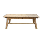 Table de ferme georges robert en bois massif brut, 1960, restaurée Table de ferme georges robert en bois massif brut, 1960, restaurée