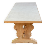Table de ferme monastre rnove en bois pin xxme 180cm