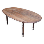Table de ferme ovale bourguignonne en chne massif 19me  volets - 1m93