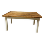 Table de ferme pied blanc