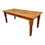 Table de ferme en pin massif fin xixe, 187cm