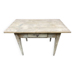Table de ferme en sapin shabby chic paint peinte bois naturel 1900