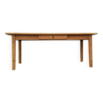 Table de ferme vintage en pin blond - style campagne chic - 180cm