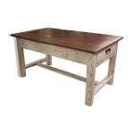 Table de ferme xlxeme, en merisier Table de ferme xlxeme, en merisier
