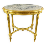 Table guridon en bois dor, style louis xvi, xixe sicle
