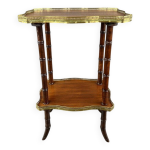 Table guéridon en bois et laiton , xixe siècle Table guéridon en bois et laiton , xixe siècle