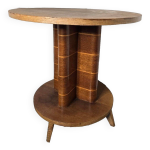 Table guridon vintage en marqueterie